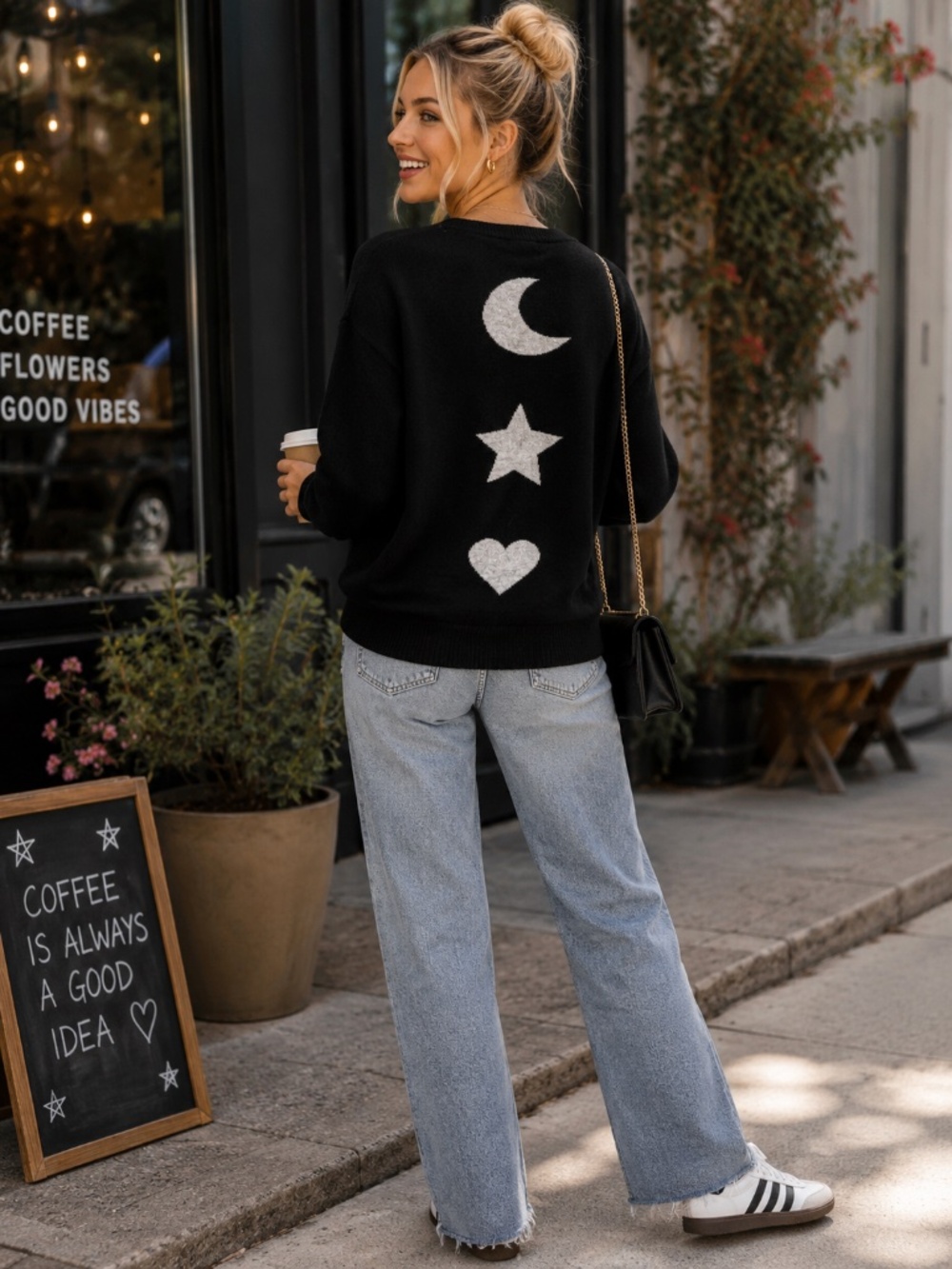 {Press} Moon, Star, Heart Sweater